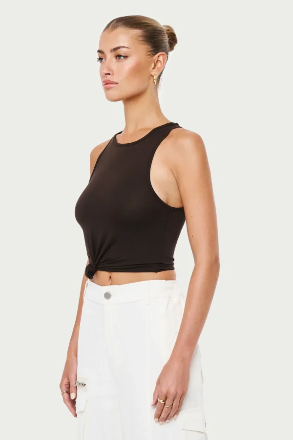 The Couture Club Tops-Knotted Racer Vest