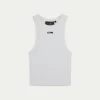 The Couture Club Tops-Logo Ribbed Racer Vest