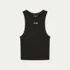 The Couture Club Tops-Logo Ribbed Racer Vest