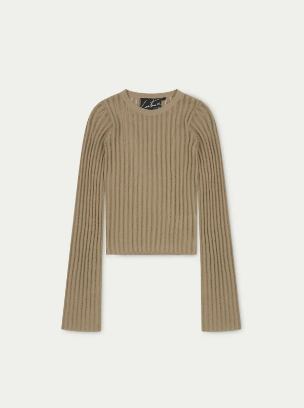 The Couture Club Tops-Loose Knit Long Sleeve Top