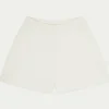 The Couture Club Shorts-Minimal Emblem Boyfriend Shorts