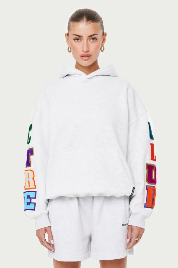 The Couture Club Hoodies-Multi Chenille Badged Hoodie