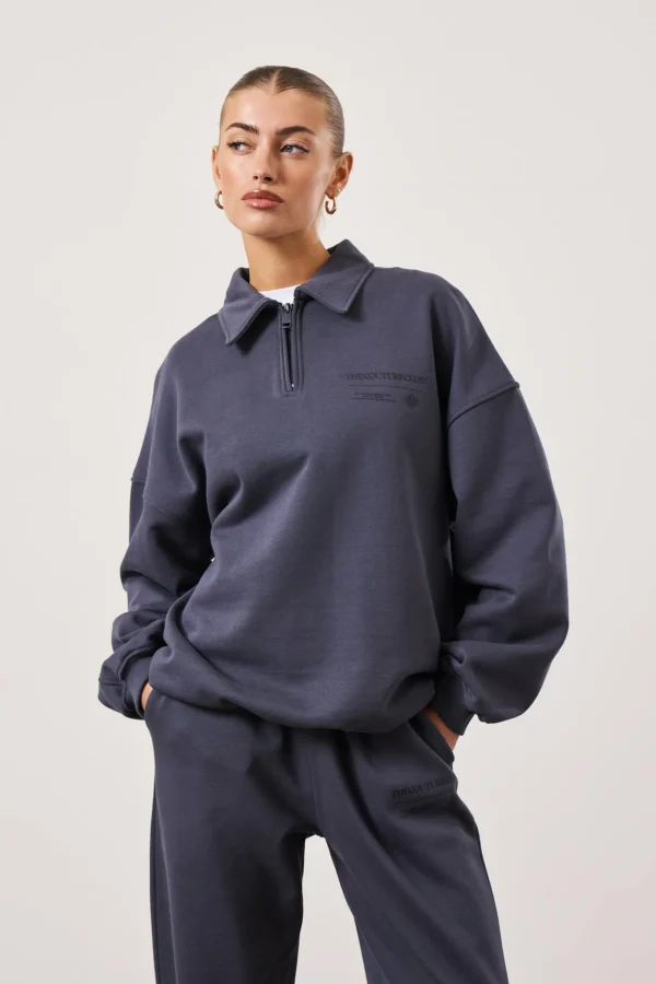 The Couture Club Tracksuits-Multi Graphic Relaxed Polo Top