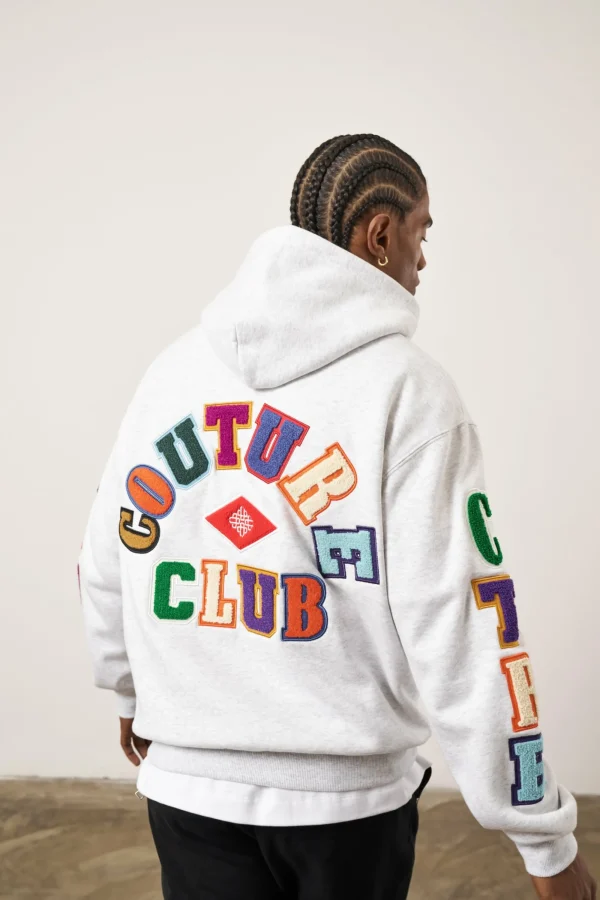 The Couture Club Hoodies-Multibadge Chenille Hoodie