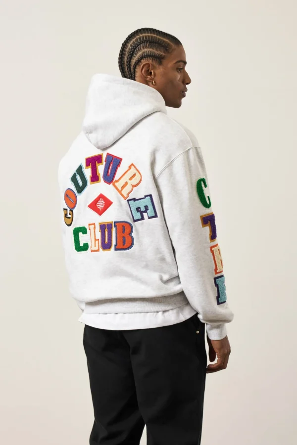 The Couture Club Hoodies-Multibadge Chenille Hoodie