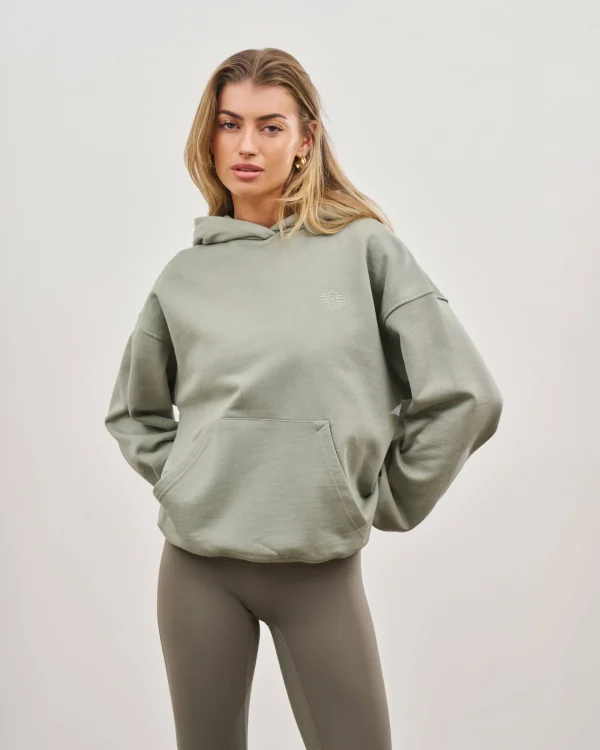The Couture Club Hoodies-Outline Emblem Relaxed Hoodie