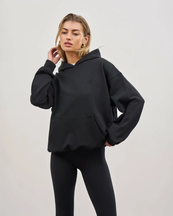 The Couture Club Hoodies-Outline Emblem Relaxed Hoodie