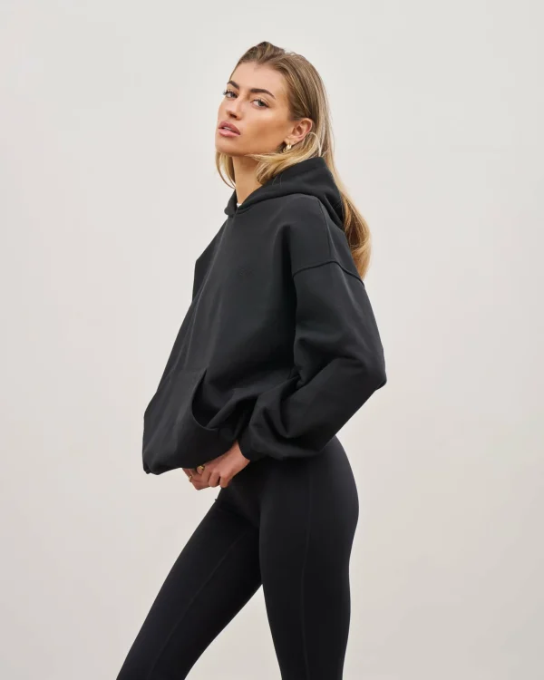 The Couture Club Hoodies-Outline Emblem Relaxed Hoodie