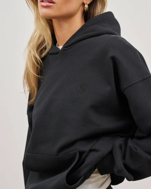 The Couture Club Hoodies-Outline Emblem Relaxed Hoodie