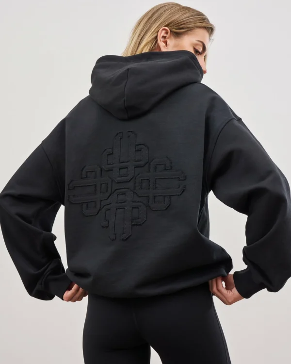 The Couture Club Hoodies-Outline Emblem Relaxed Hoodie