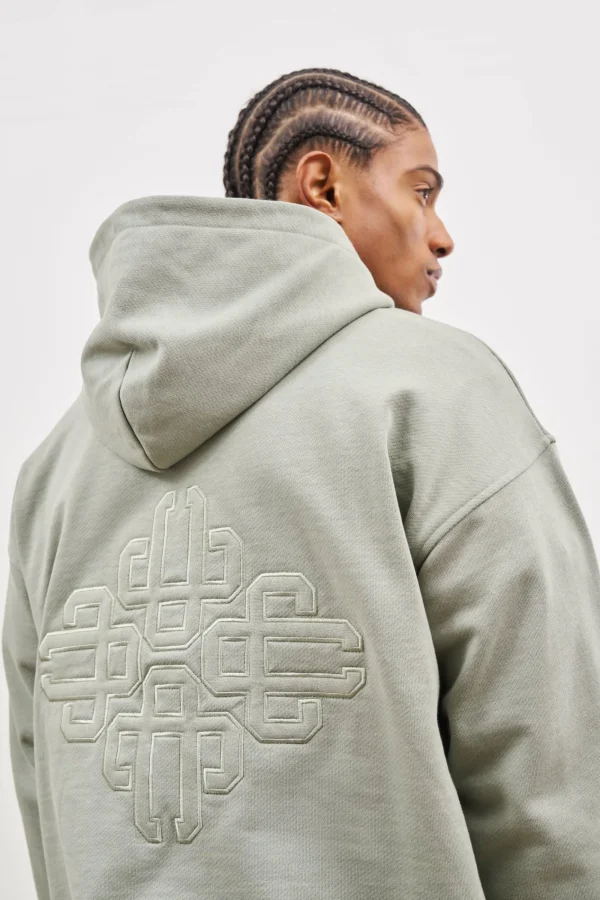 The Couture Club Tracksuits-Outline Embroidered Emblem Hoodie