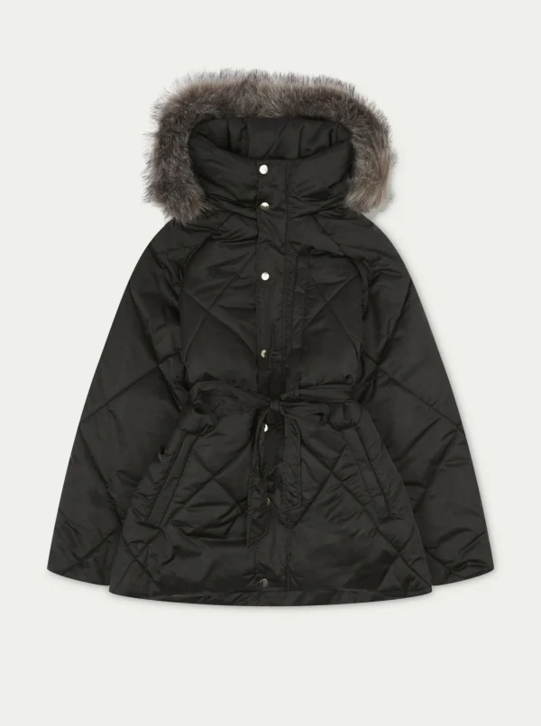 The Couture Club Coats & Jackets-Oversize Fur Hooded Parka Jacket