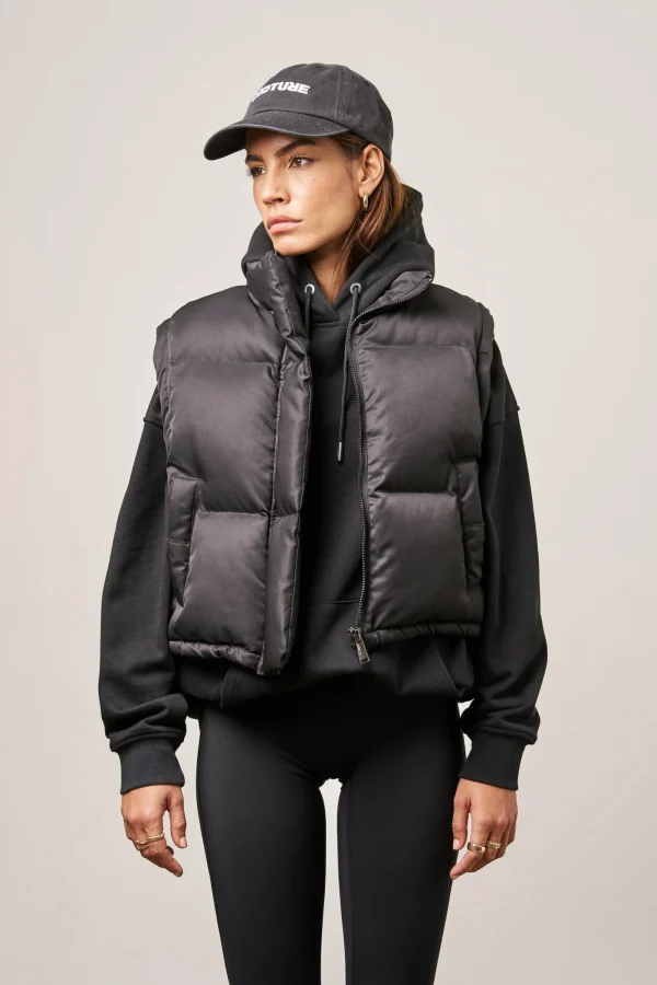 The Couture Club Coats & Jackets-Oversized Cropped Gilet