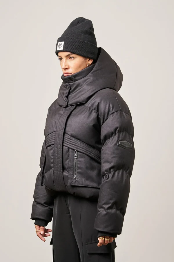 The Couture Club Coats & Jackets-Oversized Tie Hem Puffer Jacket