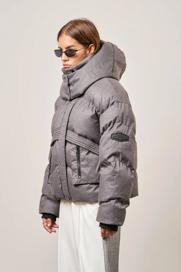 The Couture Club Coats & Jackets-Oversized Tie Hem Puffer Jacket