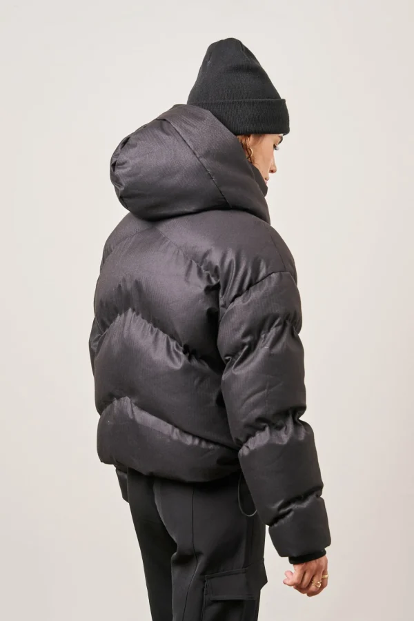 The Couture Club Coats & Jackets-Oversized Tie Hem Puffer Jacket