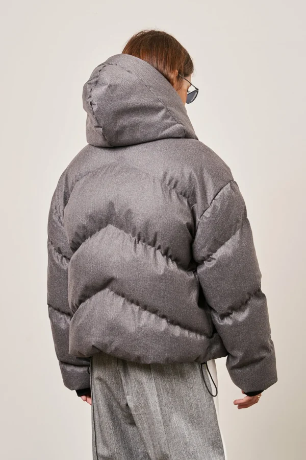 The Couture Club Coats & Jackets-Oversized Tie Hem Puffer Jacket