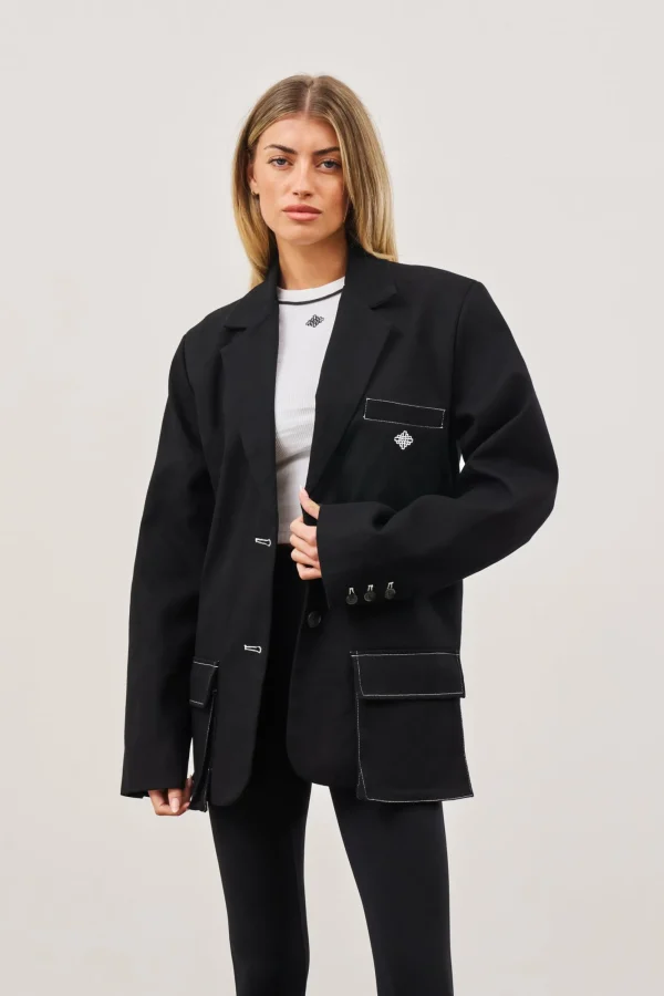 The Couture Club Coats & Jackets-Oversized Twill Blazer