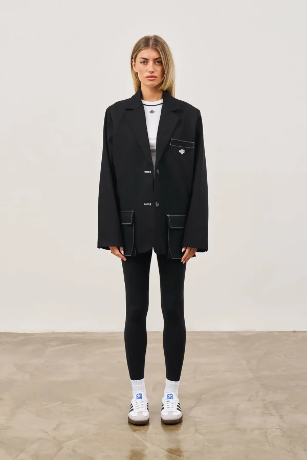 The Couture Club Coats & Jackets-Oversized Twill Blazer