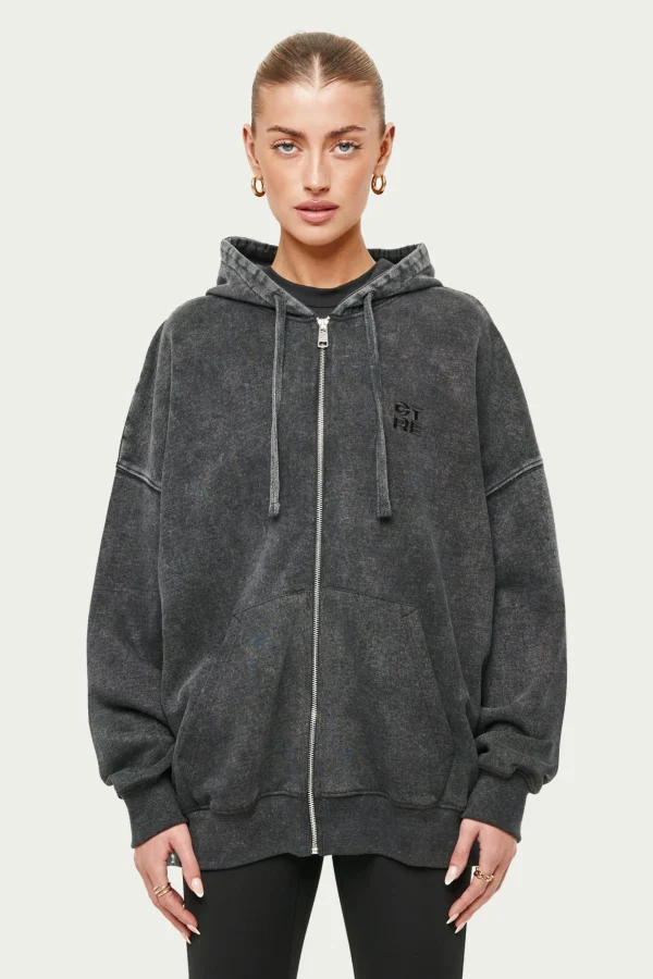 The Couture Club Hoodies-Oversized Zip Through Hoodie