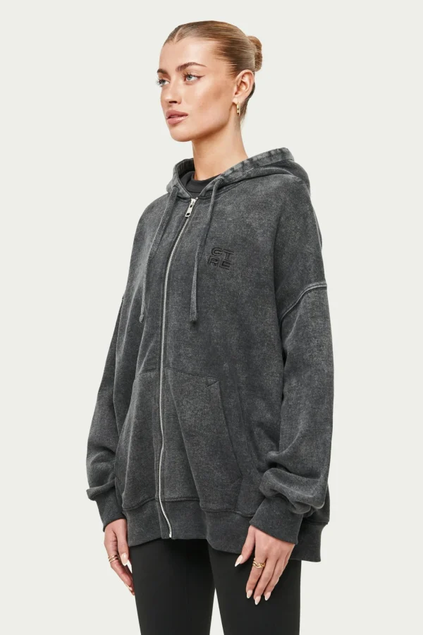 The Couture Club Hoodies-Oversized Zip Through Hoodie
