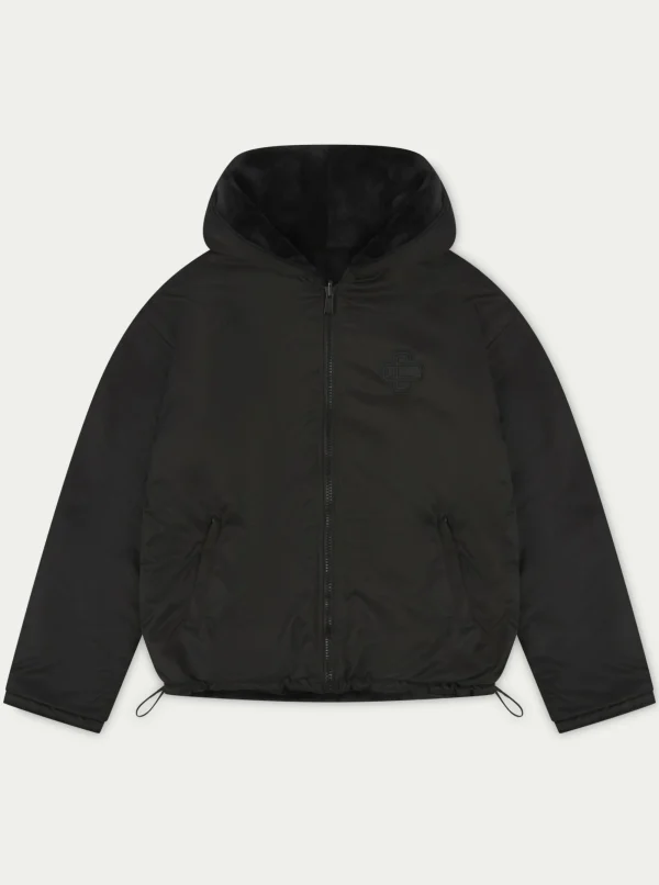 The Couture Club Coats & Jackets-Padded Reversible Faux Fur Zip Through Jacket