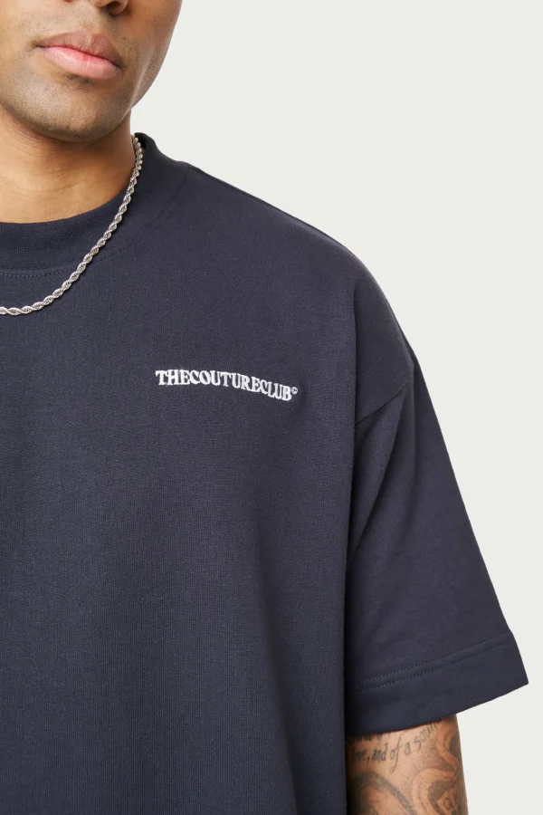 The Couture Club Twinsets-Paint Detail Heavyweight T-Shirt