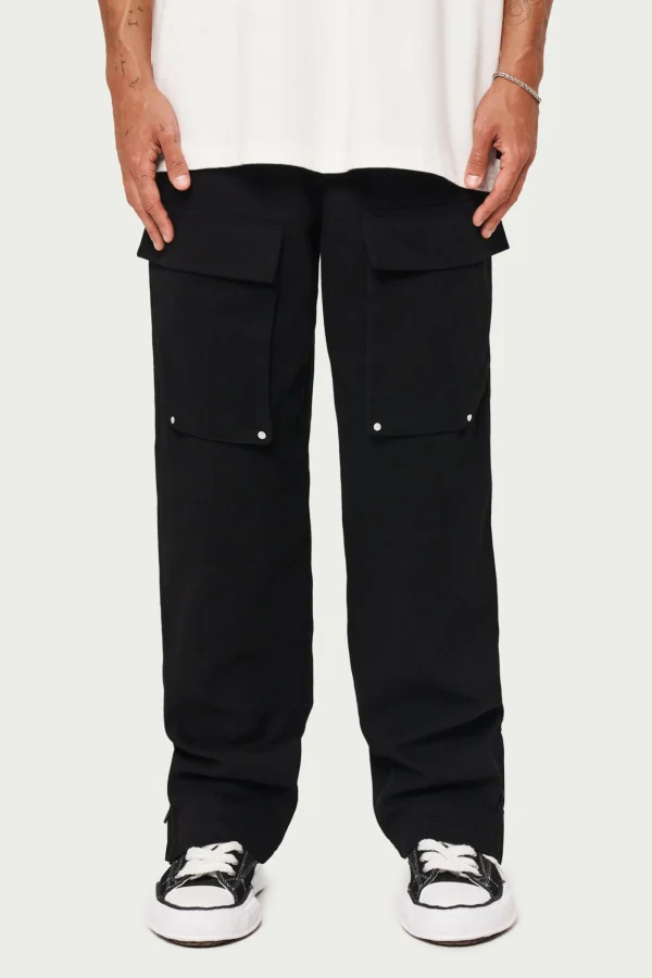 The Couture Club Cargo Pants-Peached Twill Straight Cargos