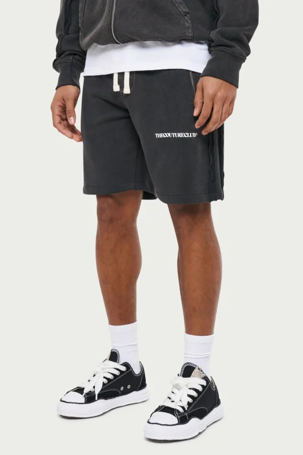 The Couture Club Twinsets-Raw Seam Distressed Shorts