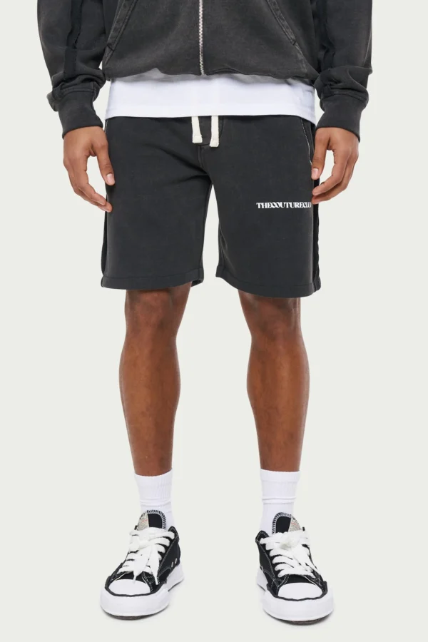 The Couture Club Twinsets-Raw Seam Distressed Shorts