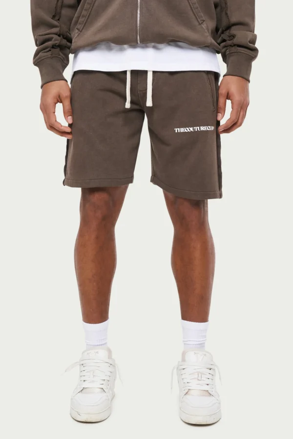 The Couture Club Twinsets-Raw Seam Distressed Shorts