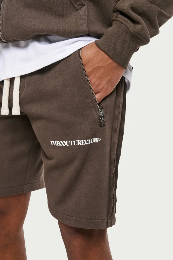 The Couture Club Twinsets-Raw Seam Distressed Shorts