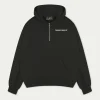The Couture Club Twinsets-Raw Seam Quarter Zip Hoodie