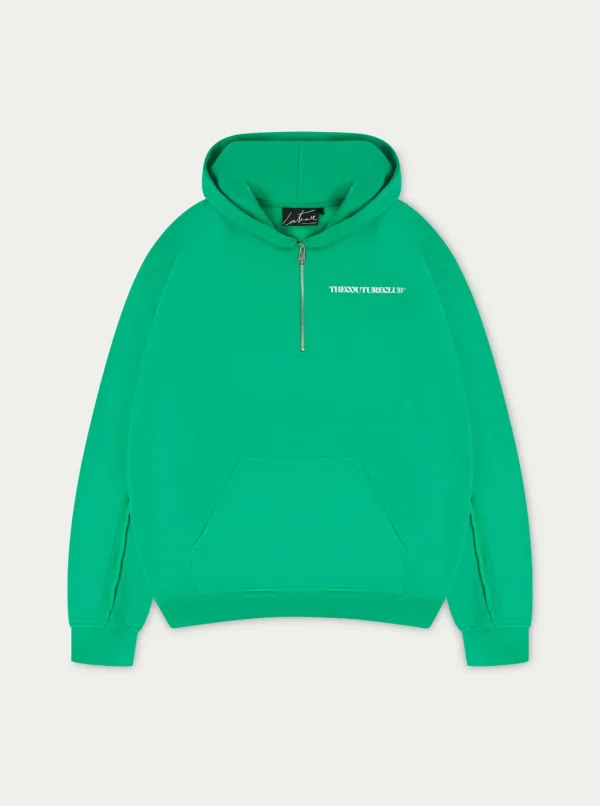 The Couture Club Hoodies-Raw Seam Quarter Zip Hoodie