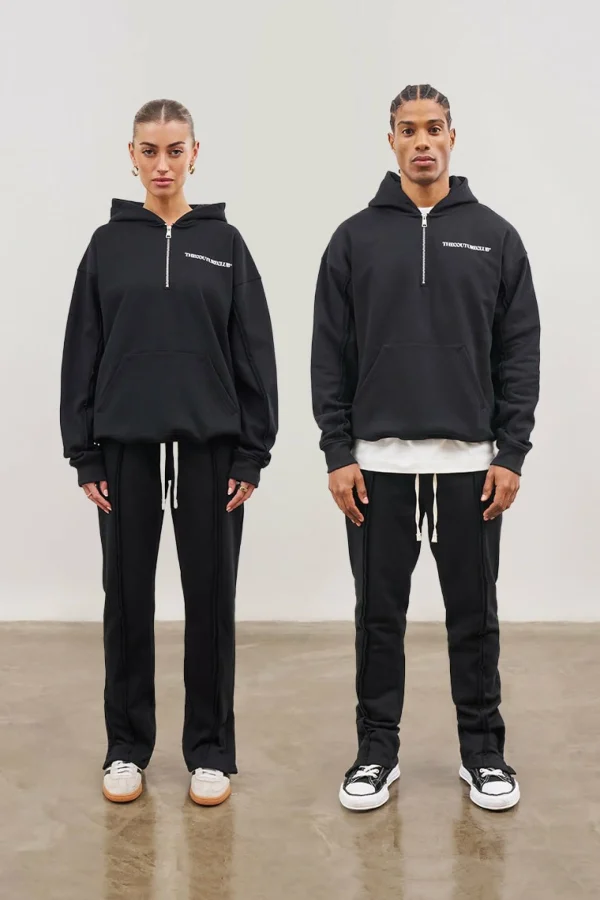 The Couture Club Twinsets-Raw Seam Straight Leg Joggers