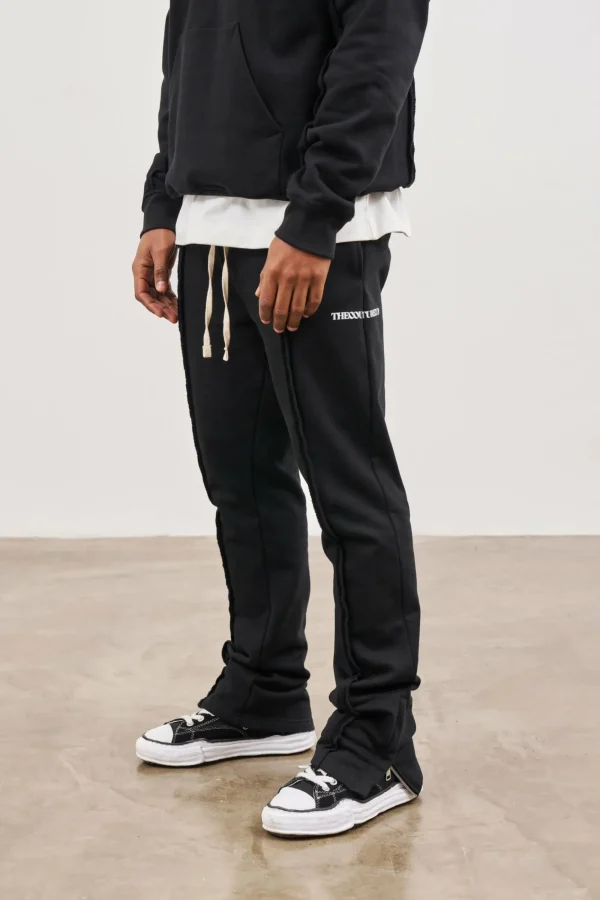 The Couture Club Twinsets-Raw Seam Straight Leg Joggers