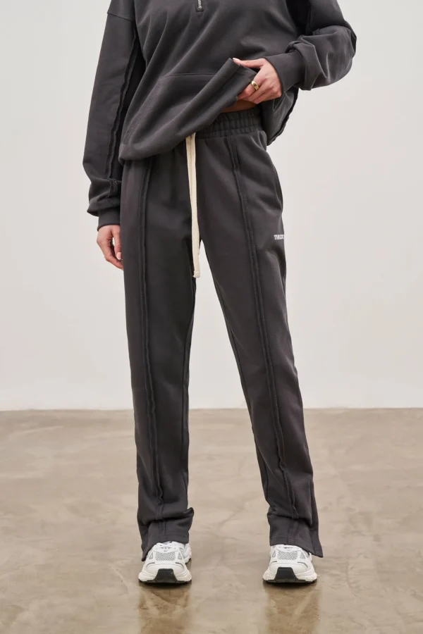 The Couture Club Twinsets-Raw Seam Straight Leg Joggers