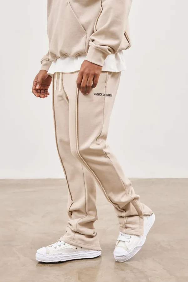 The Couture Club Twinsets-Raw Seam Straight Leg Joggers