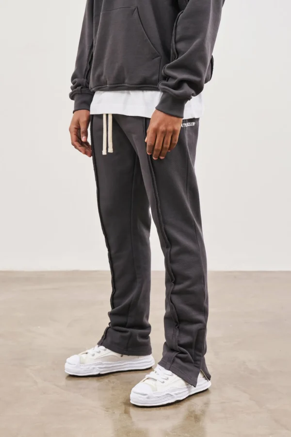The Couture Club Twinsets-Raw Seam Straight Leg Joggers