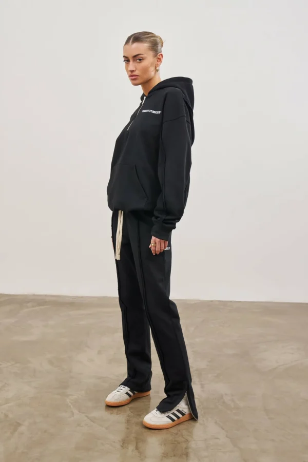 The Couture Club Twinsets-Raw Seam Straight Leg Joggers