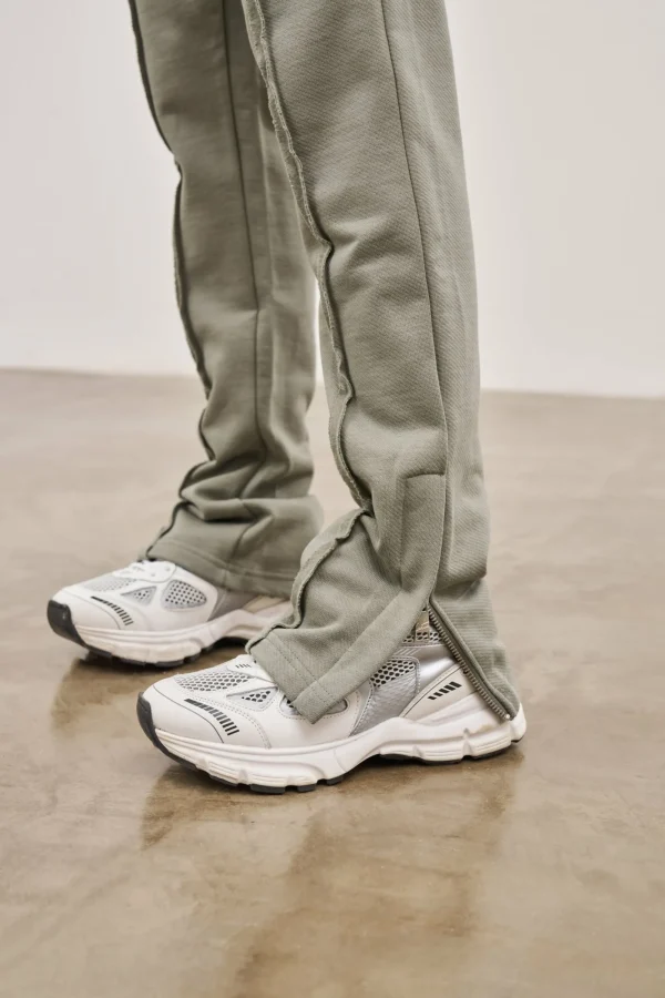 The Couture Club Twinsets-Raw Seam Straight Leg Joggers