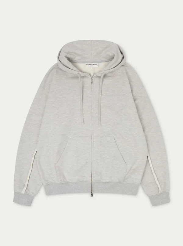 The Couture Club Twinsets-Raw Seam Zip Through Hoodie