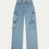 The Couture Club Bottoms-Relaxed Cargo Jeans
