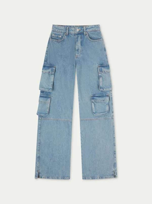 The Couture Club Bottoms-Relaxed Cargo Jeans