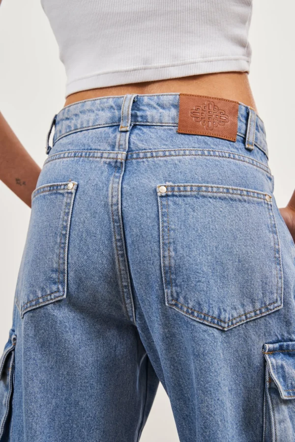The Couture Club Bottoms-Relaxed Cargo Jeans