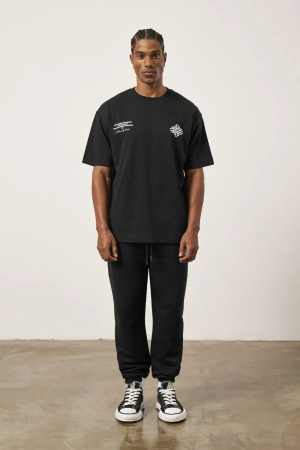 The Couture Club T-Shirts-Repeat Emblem Script Relaxed T-Shirt