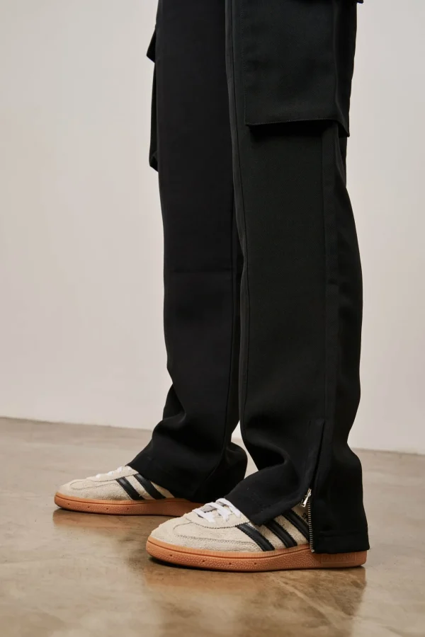 The Couture Club Bottoms-Reverse Waistband Smart Cargo Trouser