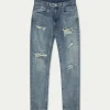 The Couture Club Bottoms-Rip And Repair Stacked Jeans