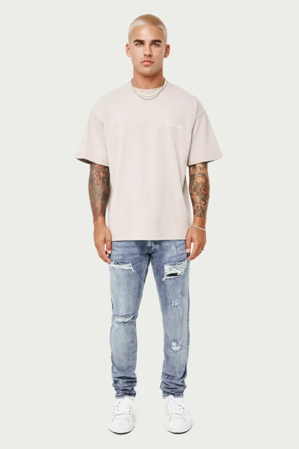 The Couture Club Bottoms-Rip And Repair Stacked Jeans
