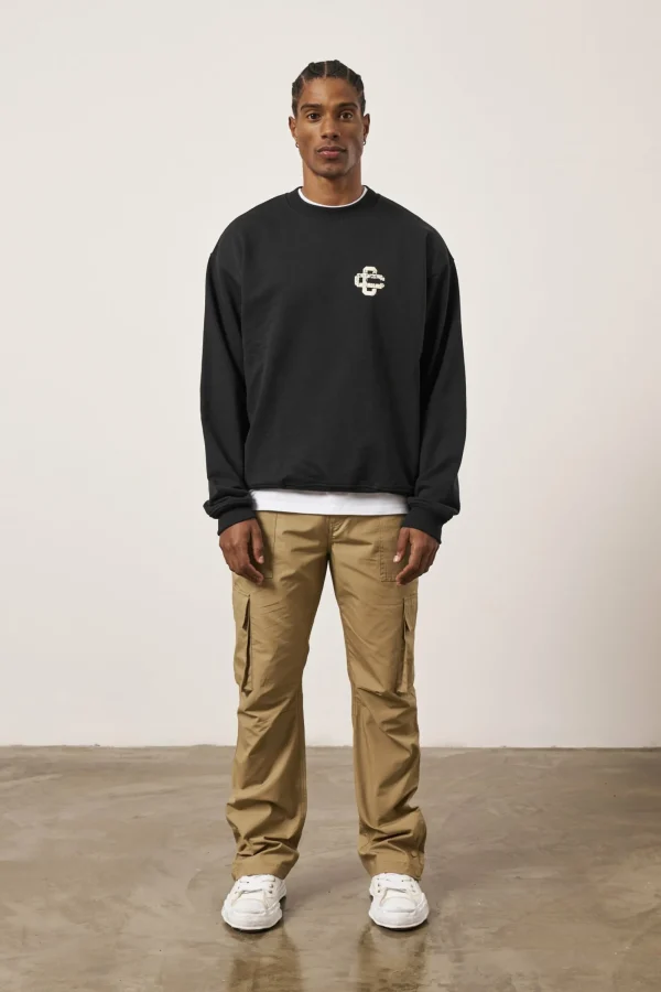 The Couture Club Cargo Pants-Ripstop Relaxed Cargo Trousers